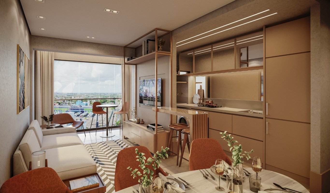 APARTAMENTO 2 QUARTOS, SUÍTE, SACADA C/CHURRASQUEIRA, VAGA COBERTA E INFRA-ESTRUTURA